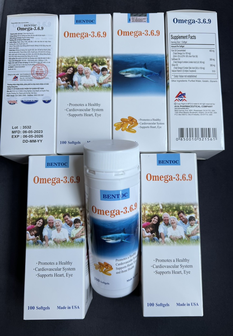 Viên uống dầu cá omega 3-6-9 Bentoc