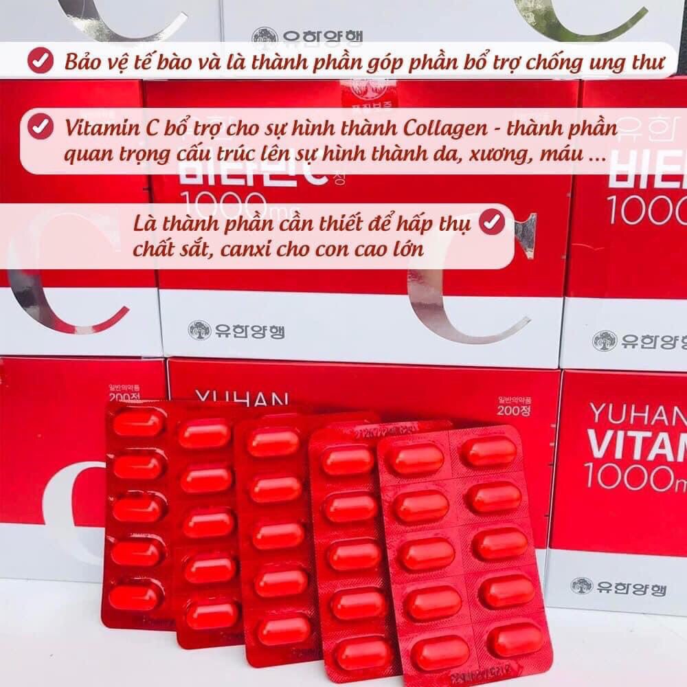 Vitamin C Yuhan Hàn Quốc - Trắng sáng da, giảm mụn, mờ nám