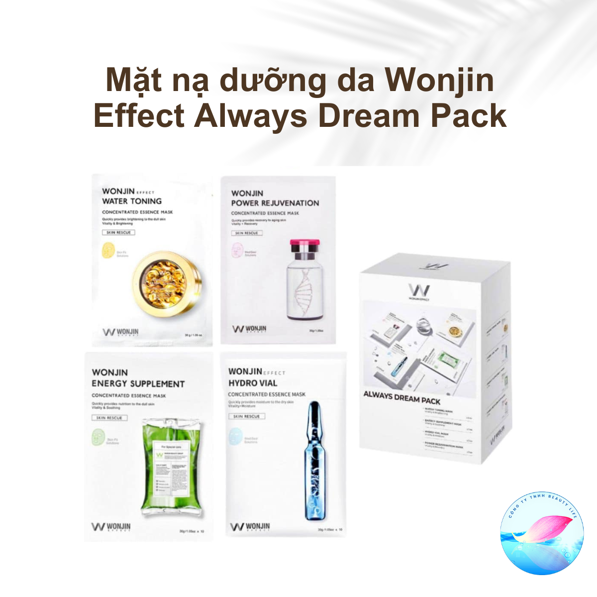 Mặt nạ dưỡng da Wonjin Effect Always Dream Pack - Hộp 15 miếng Hàn Quốc