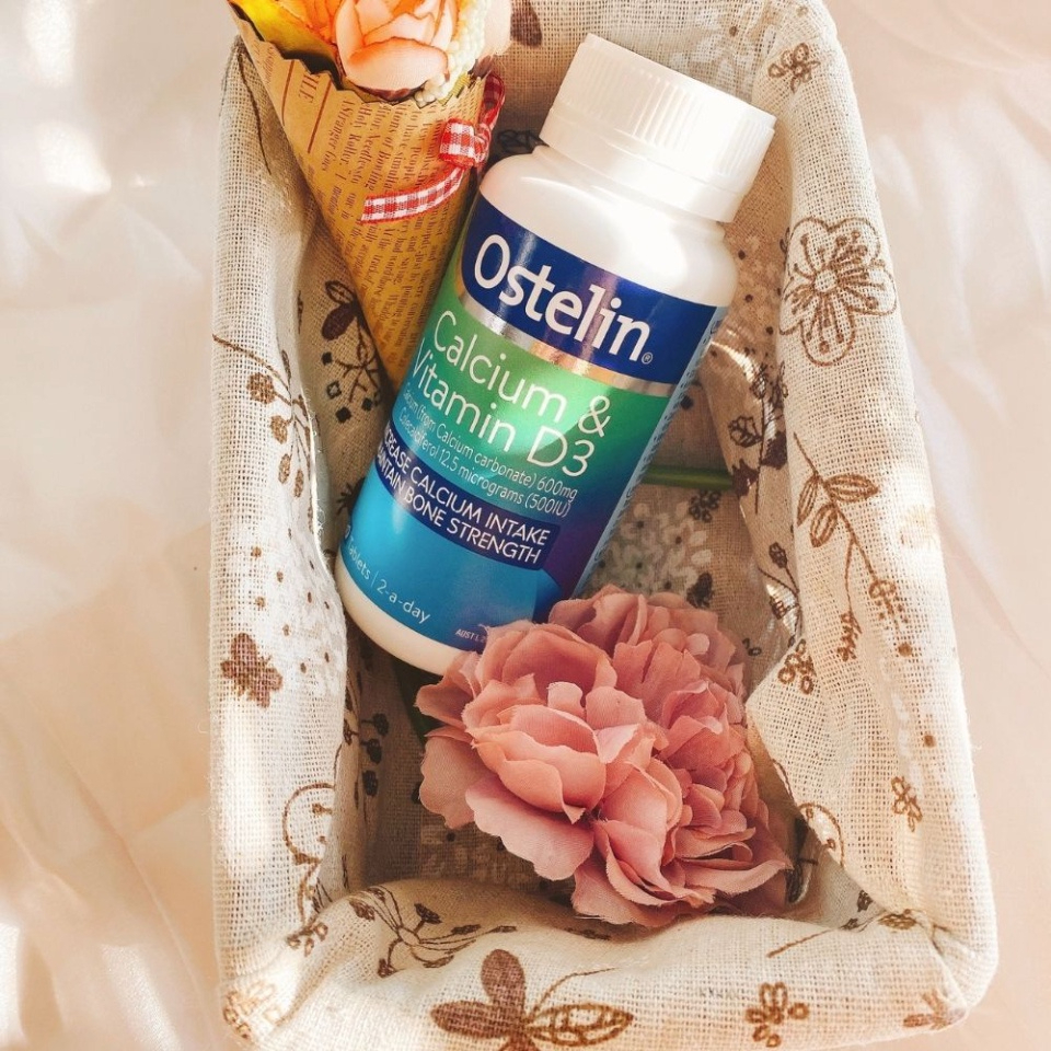 Viên uống bổ sung canxi cho bà bầu Ostelin Calcium & Vitamin D3 Úc lọ 130 viên