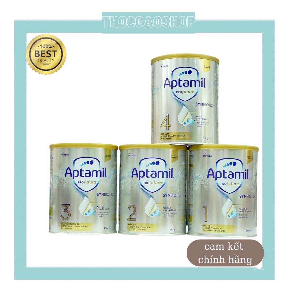 Sữa Aptamil Úc mẫu mới date 2026 hàng khắc đủ số 900gr
