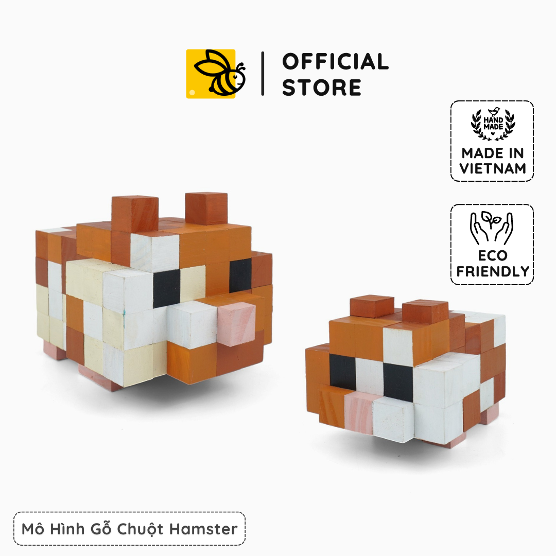 Mô Hình Gỗ Chuột Hamster (Art Toy)