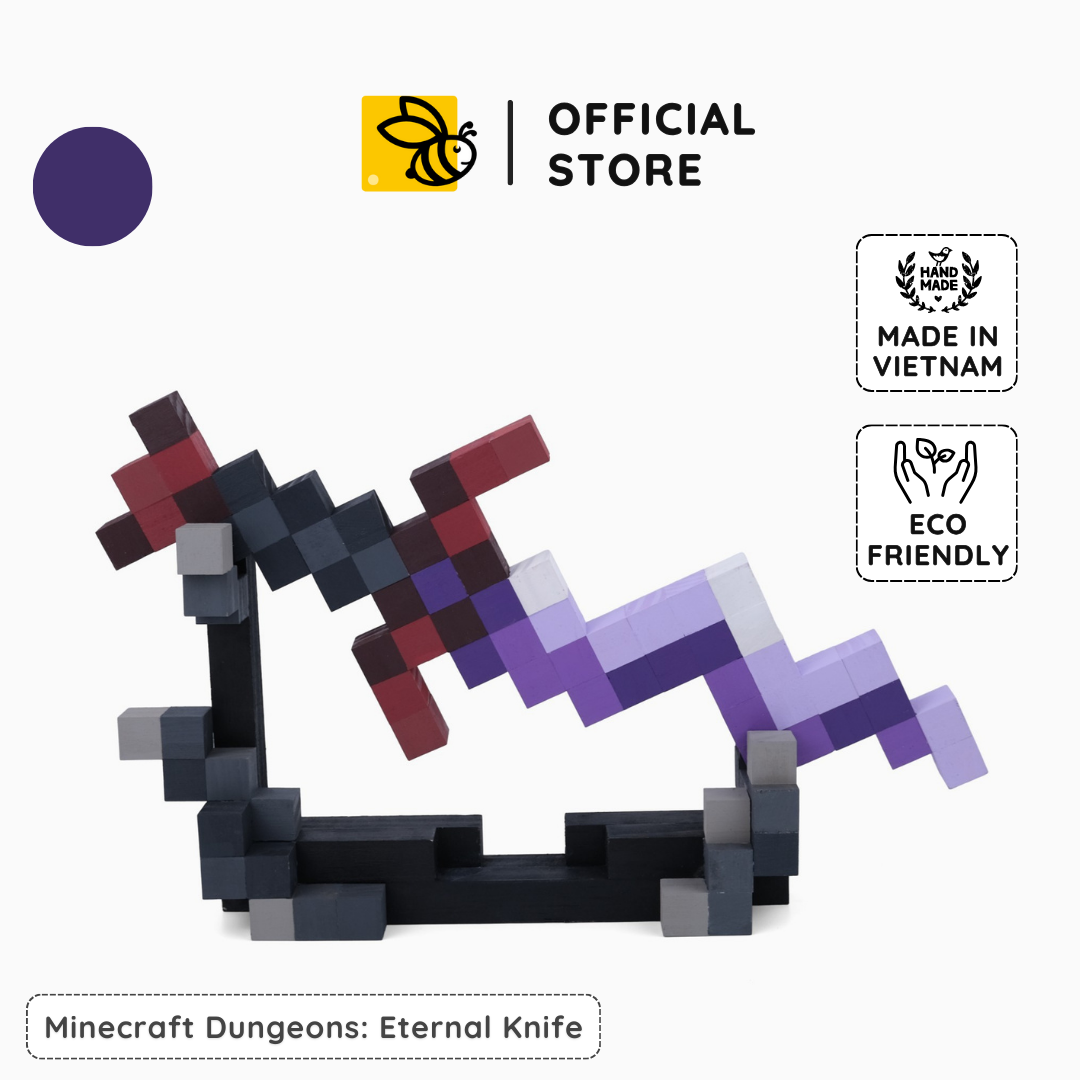 Mô Hình Gỗ Kiếm Bất Diệt Minecraft Dungeons Eternal knife