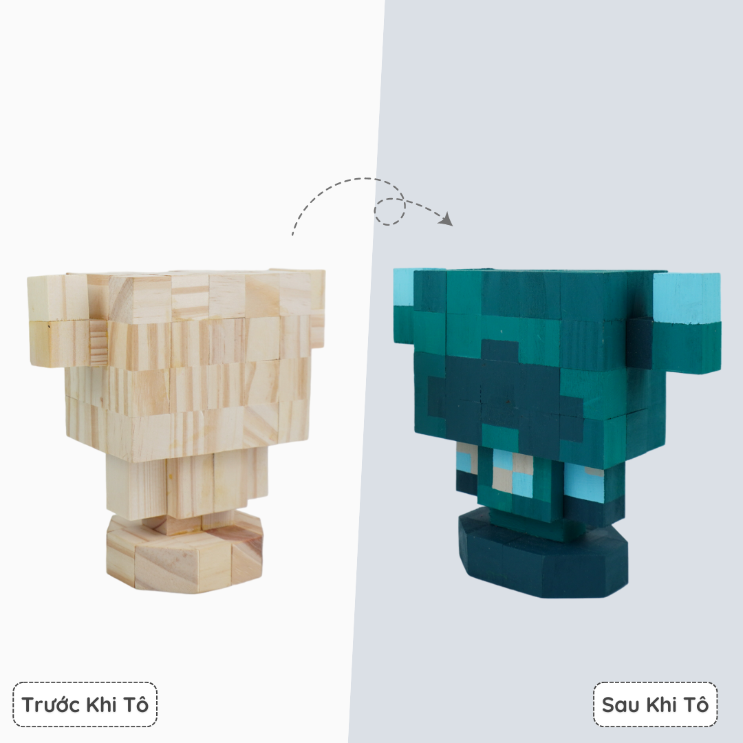 (DIY)  Kit Tô Màu Minecraft Warden
