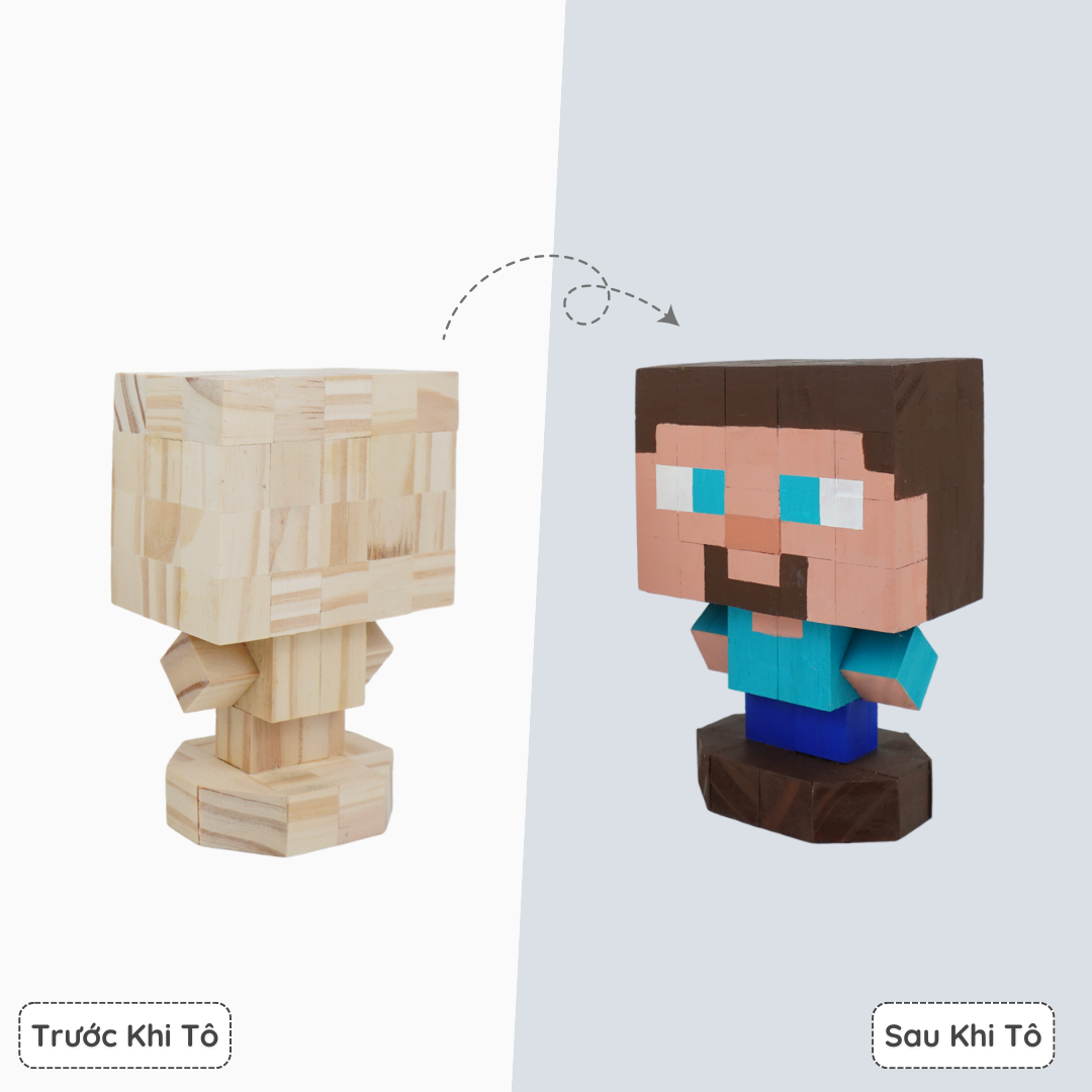 (DIY) Kit Tô Màu Minecraft Steve