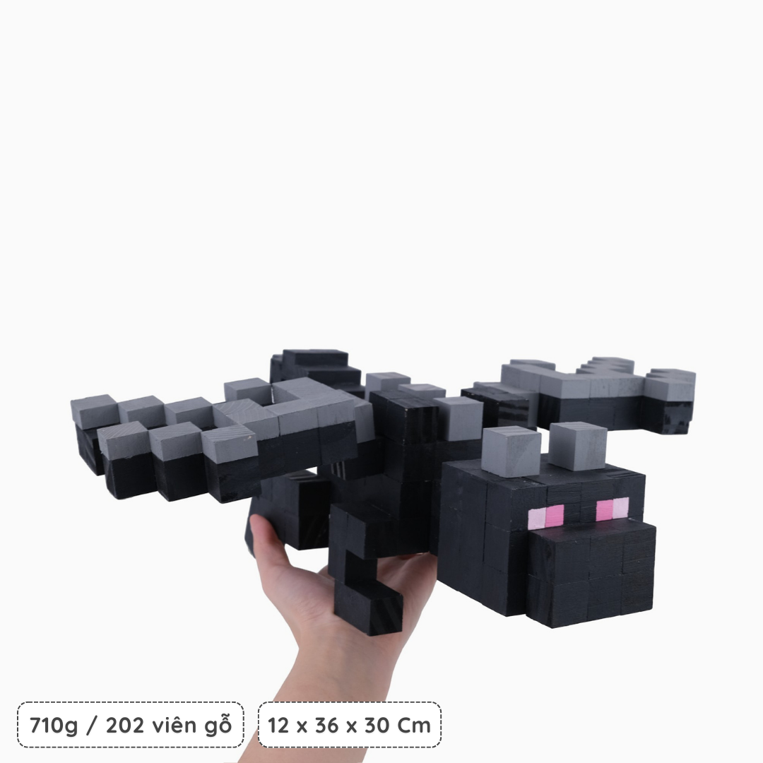 Mô Hình Gỗ Rồng Minecraft Ender Dragon