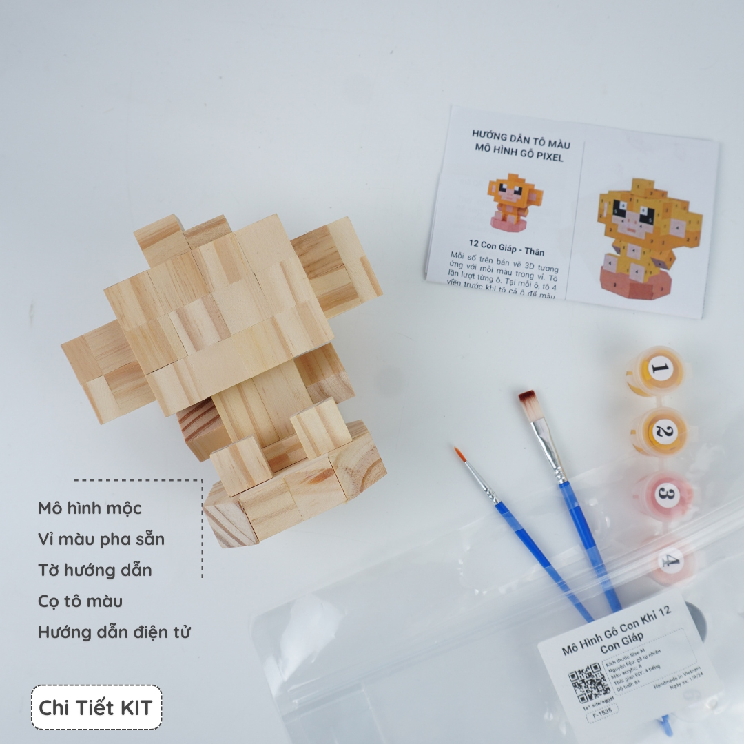 (DIY) Kit Tô Màu 12 Con Giáp Thân (Khỉ)