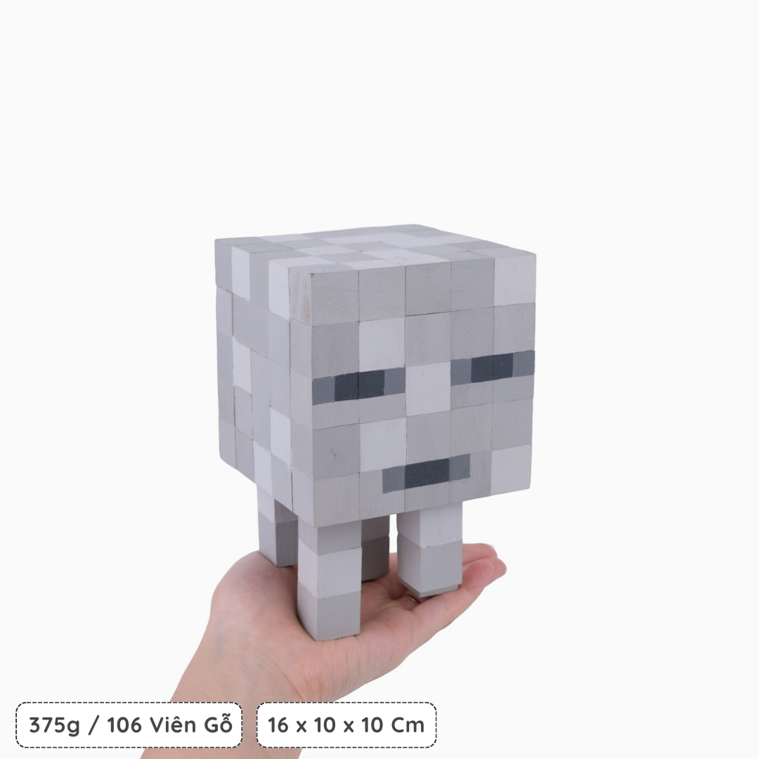 Mô Hình Gỗ Ma Địa Ngục Minecraft Ghast