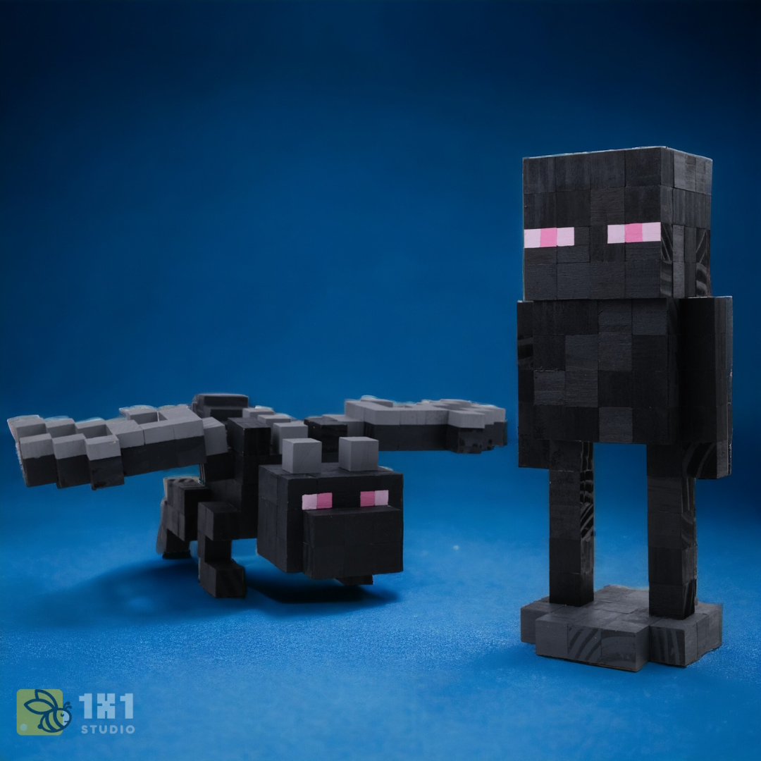 Mô Hình Gỗ Minecraft Ender Dragon (Art Toy)