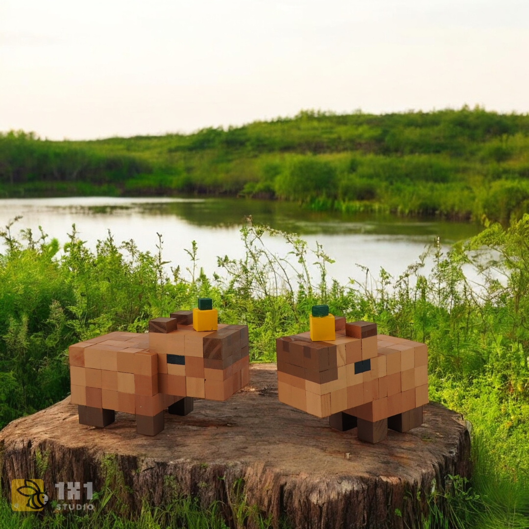 Mô Hình Gỗ Capybara (Art Toy)