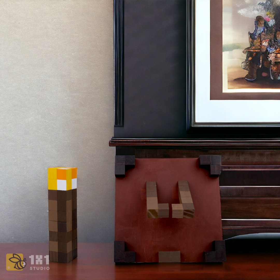 Mô Hình Gỗ Ngọn Đuốc Minecraft Torch