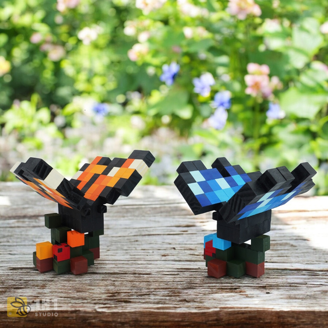 Mô Hình Gỗ Bướm Vua (Art Toy)