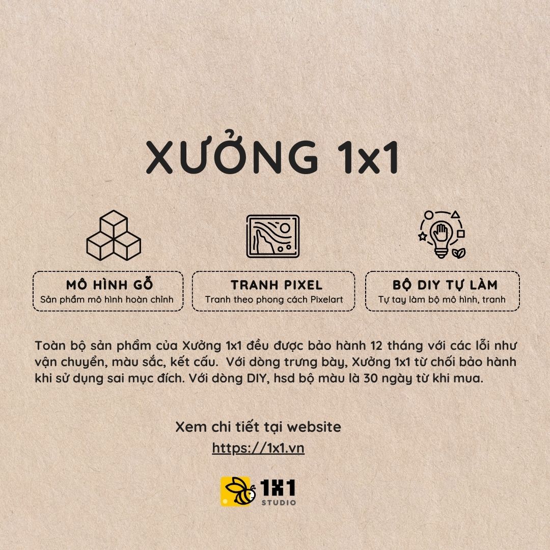 Mô Hình Gỗ Minecraft 7 Bông Hoa