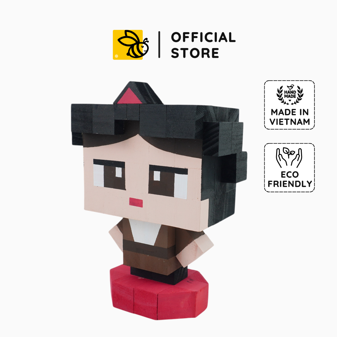 Mô Hình Gỗ Cô Gái Mặc Áo Tứ Thân