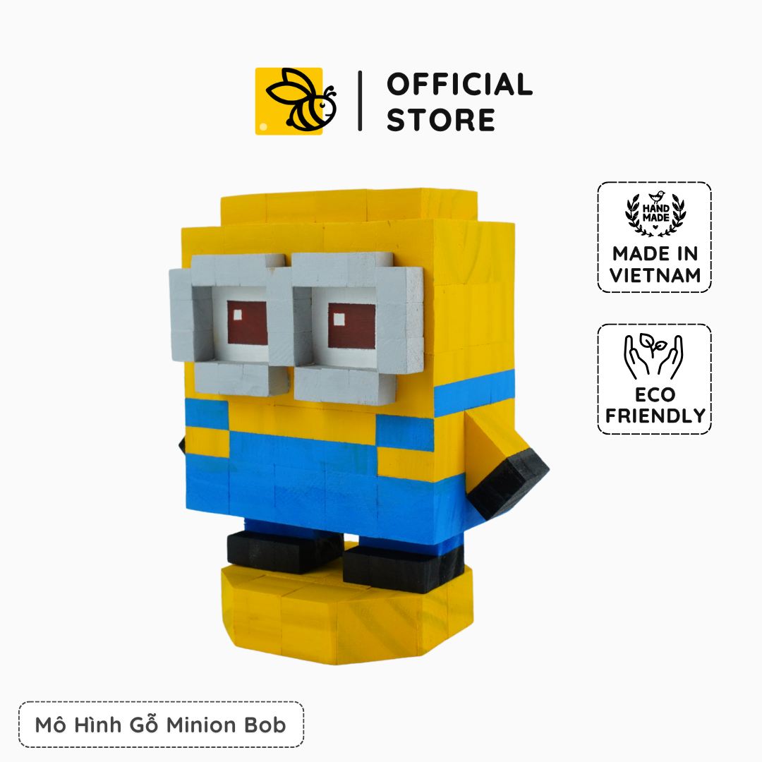 Mô Hình Gỗ Nhân Vật Minion Bob (size s)
