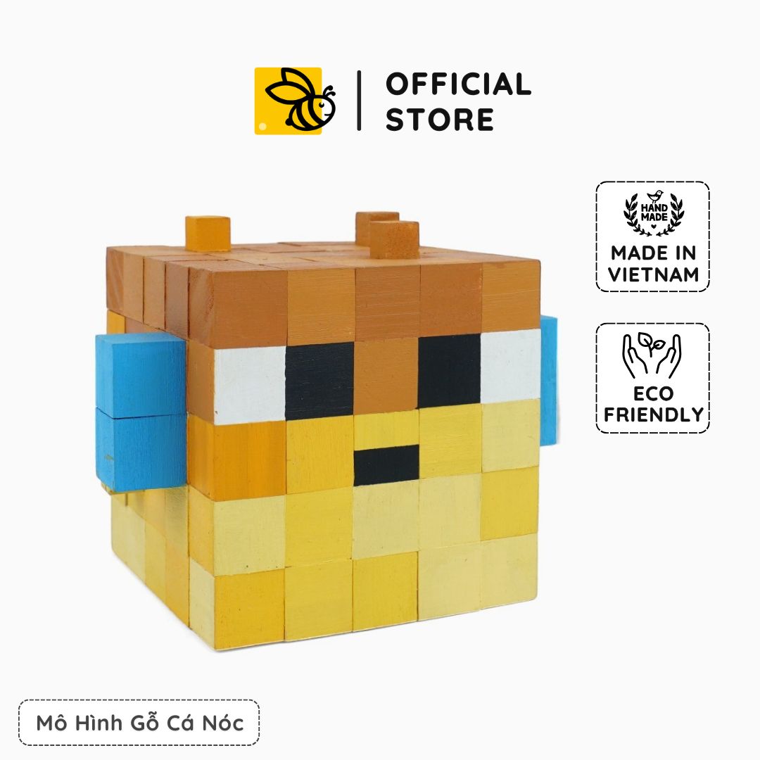 Mô Hình Gỗ Cá Nóc (Art Toy)