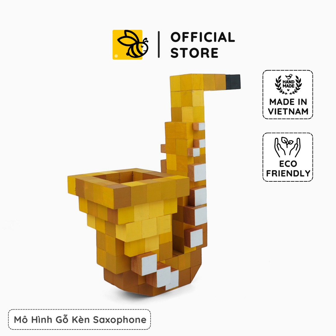 Mô Hình Gỗ Kèn Saxophone (Art Toy)