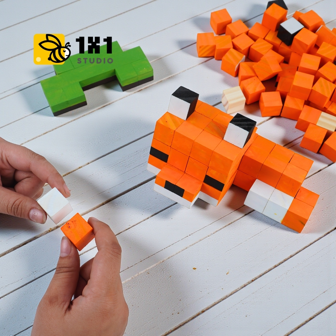 p7. Bộ Lắp Ghép Mô Hình Minecraft Fox Cáo