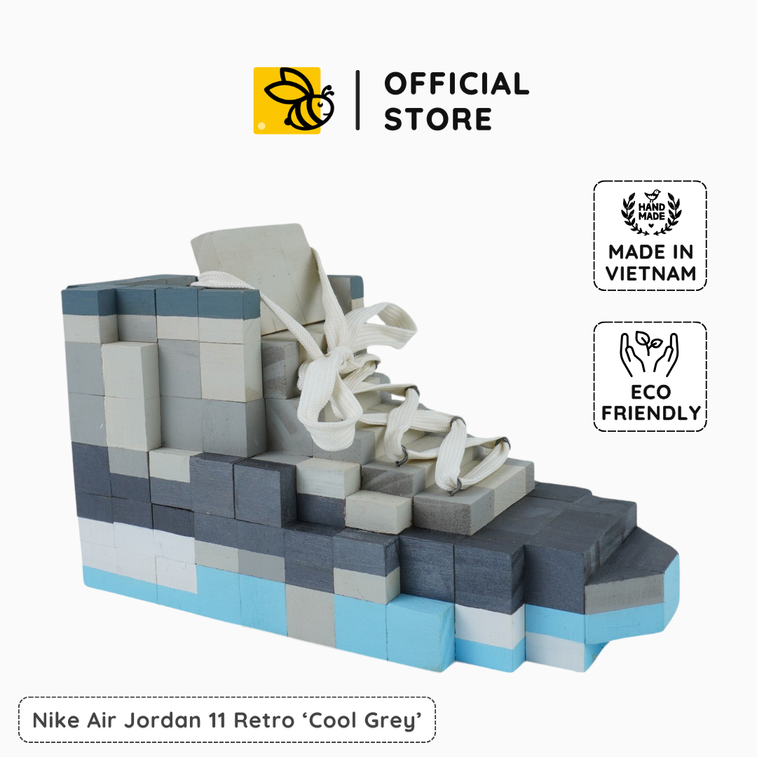 Mô Hình Gỗ Giày Nike Air Jordan 11 Retro Cool Grey (Art Toy)