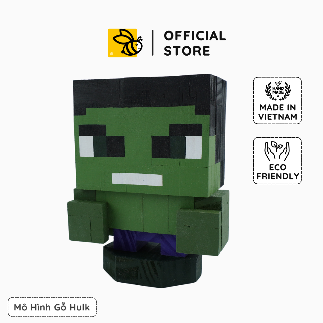 Mô Hình Gỗ Nhân Vật Hulk (size s)