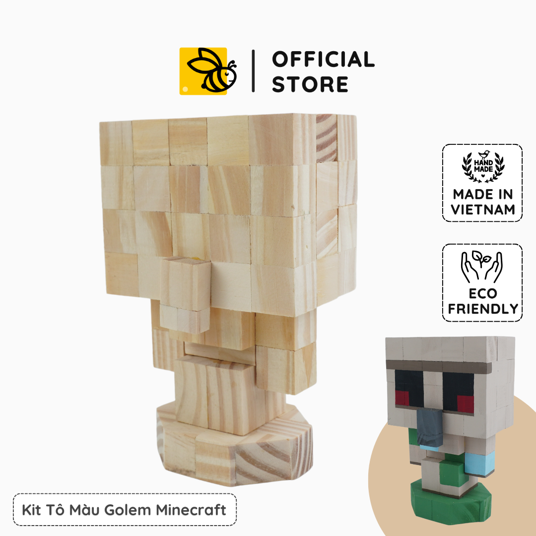 (DIY) KIt Tô Màu Minecraft Iron Golem (size s)