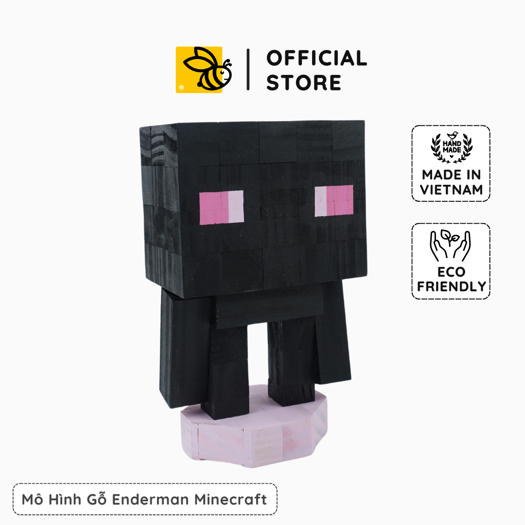 Mô Hình Gỗ Minecraft Enderman (size s)