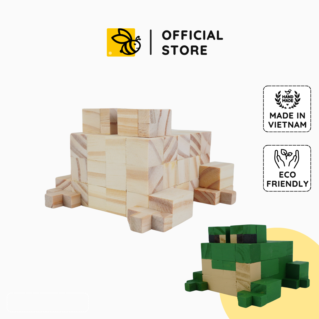 (DIY) Kit Tô Màu Mô Hình Minecraft Frog Ếch (s)