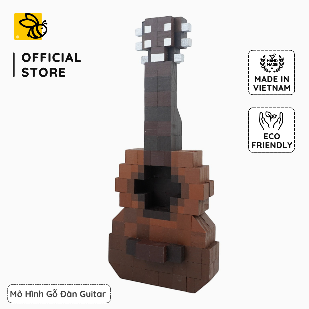 Mô Hình Gỗ Đàn Guitar Cổ Điển (Art Toy)