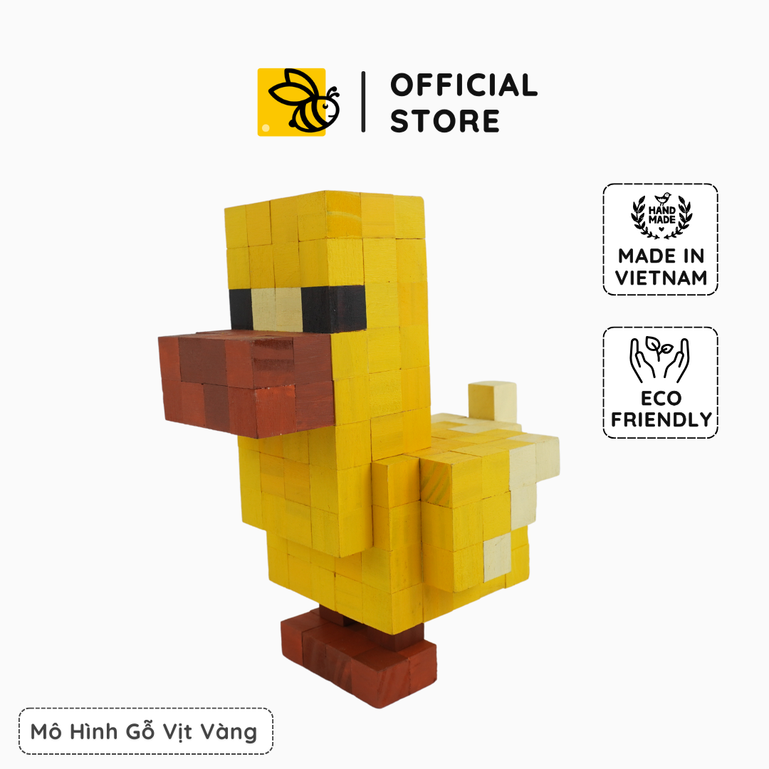 Mô Hình Gỗ Vịt Vàng (Art Toy)