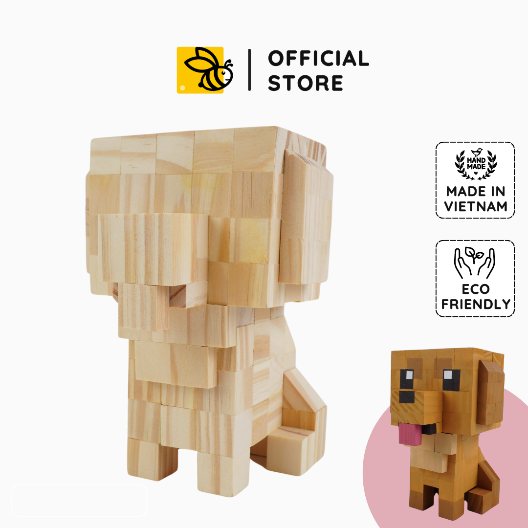 (DIY) Kit Tô Màu Mô Hình Chó Golden Retriever (s)