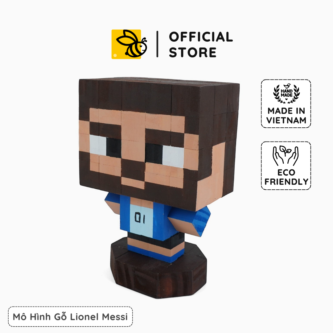 Mô Hình Gỗ Messi (size s)