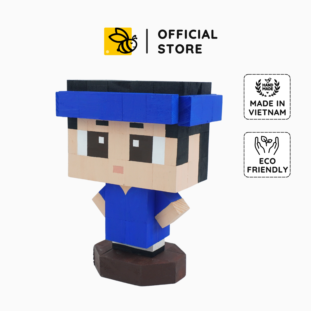 Mô Hình Gỗ Chàng Trai Mặc Áo Dài