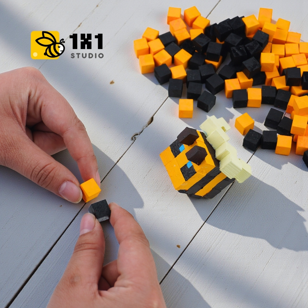 p2. Bộ Lắp Ghép Mô Hình Minecraft Bee (Thu Nhỏ)