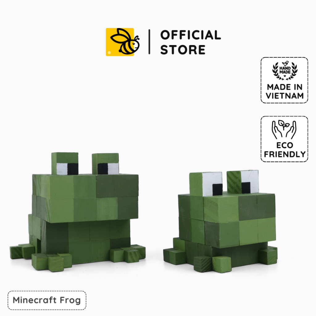 Mô Hình Gỗ Ếch Minecraft Frog