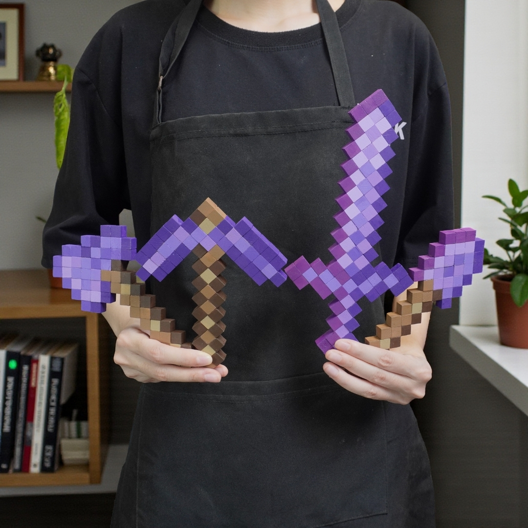 p2. Bộ Lắp Ghép 2 Trang Bị Minecraft Thu Nhỏ (1cm)