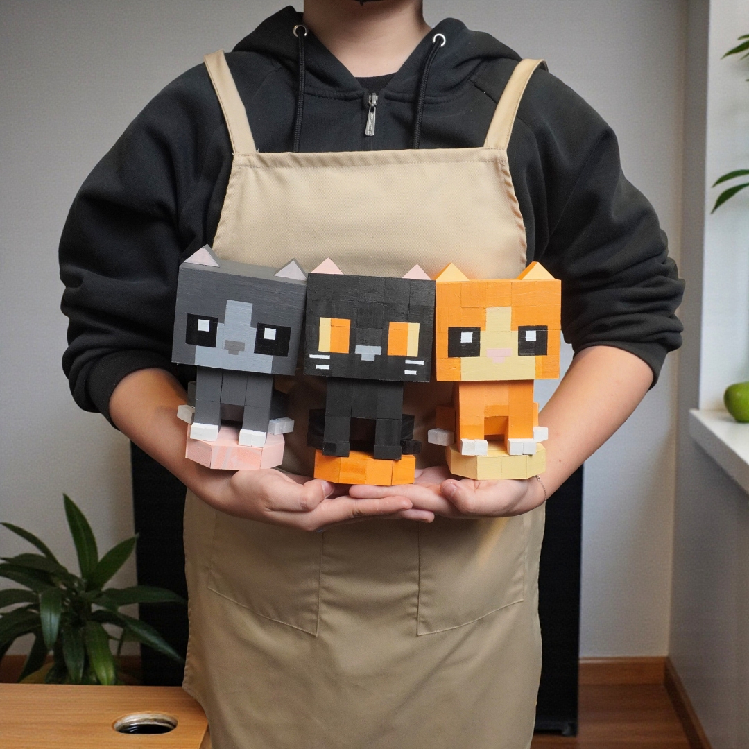 p5 - Mô Hình Gỗ Mèo Cam