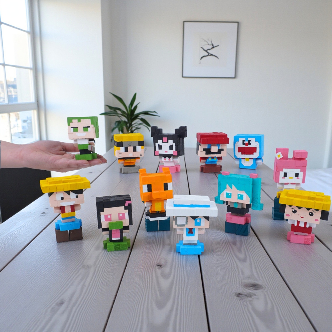 p8 - Kit Tự Làm 6 Mô Hình Anime Thu Nhỏ 1cm (B1)