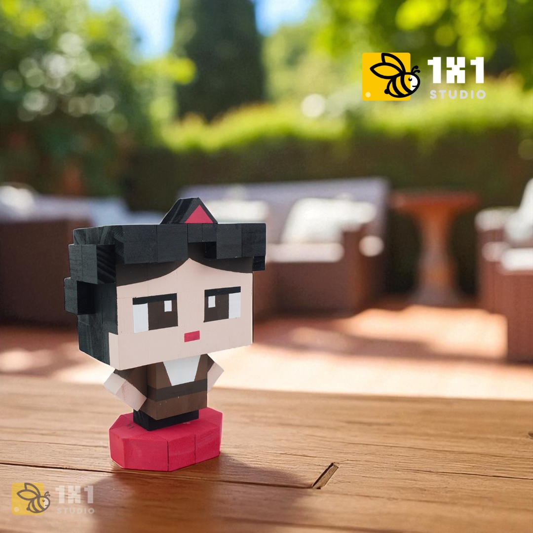 Mô Hình Gỗ Cô Gái Mặc Áo Tứ Thân