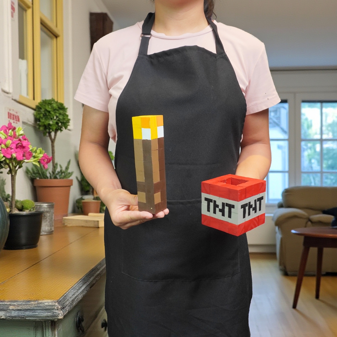 p2. Bộ Lắp Ghép Minecraft Đuốc Và Khối TNT