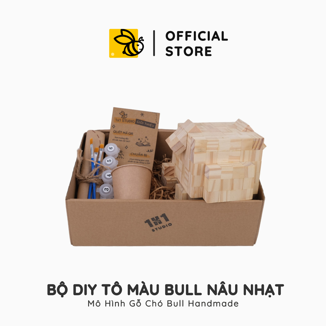 Mô Hình Gỗ Chó Bull