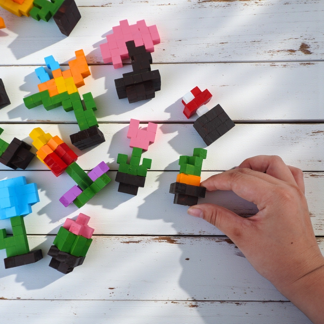 p5. KIT Tự Làm 10 Mô Hình Hoa Gỗ THU NHỎ 1cm (40 mẫu)