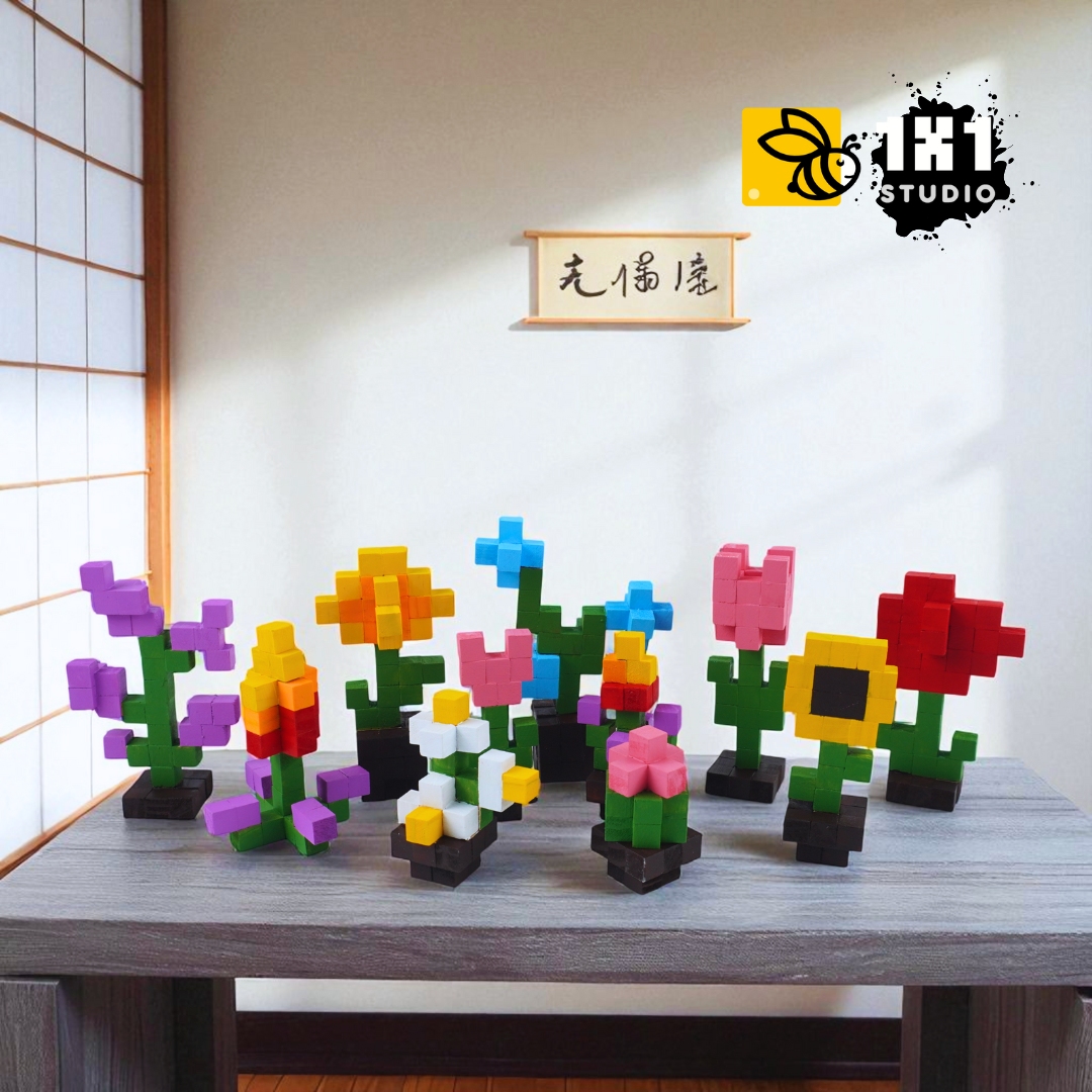 KIT Tự Làm Hoa Gỗ THU NHỎ (40 Mẫu Mô Hình) *Steam