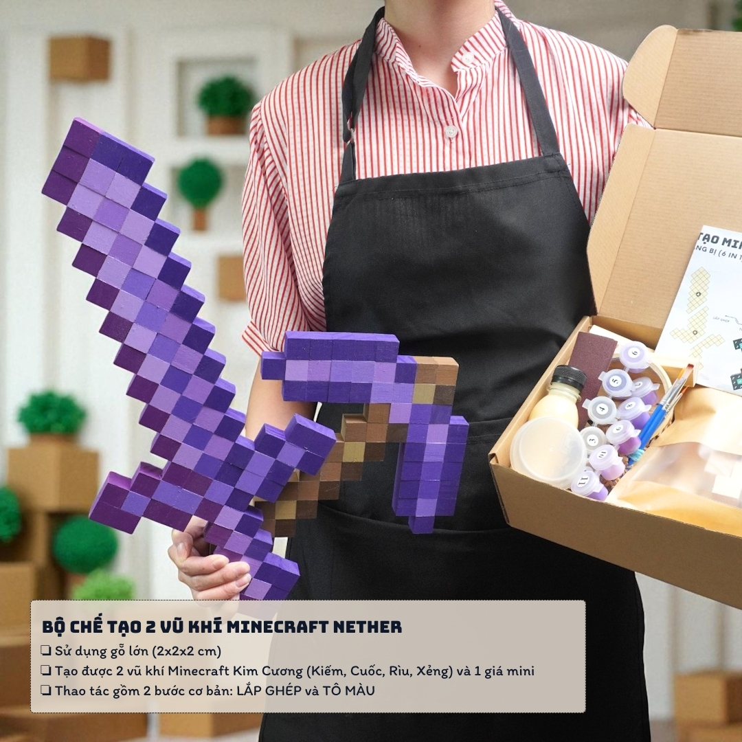 p1. Bộ Chế Tạo 2 Trang Bị Minecraft (2cm)