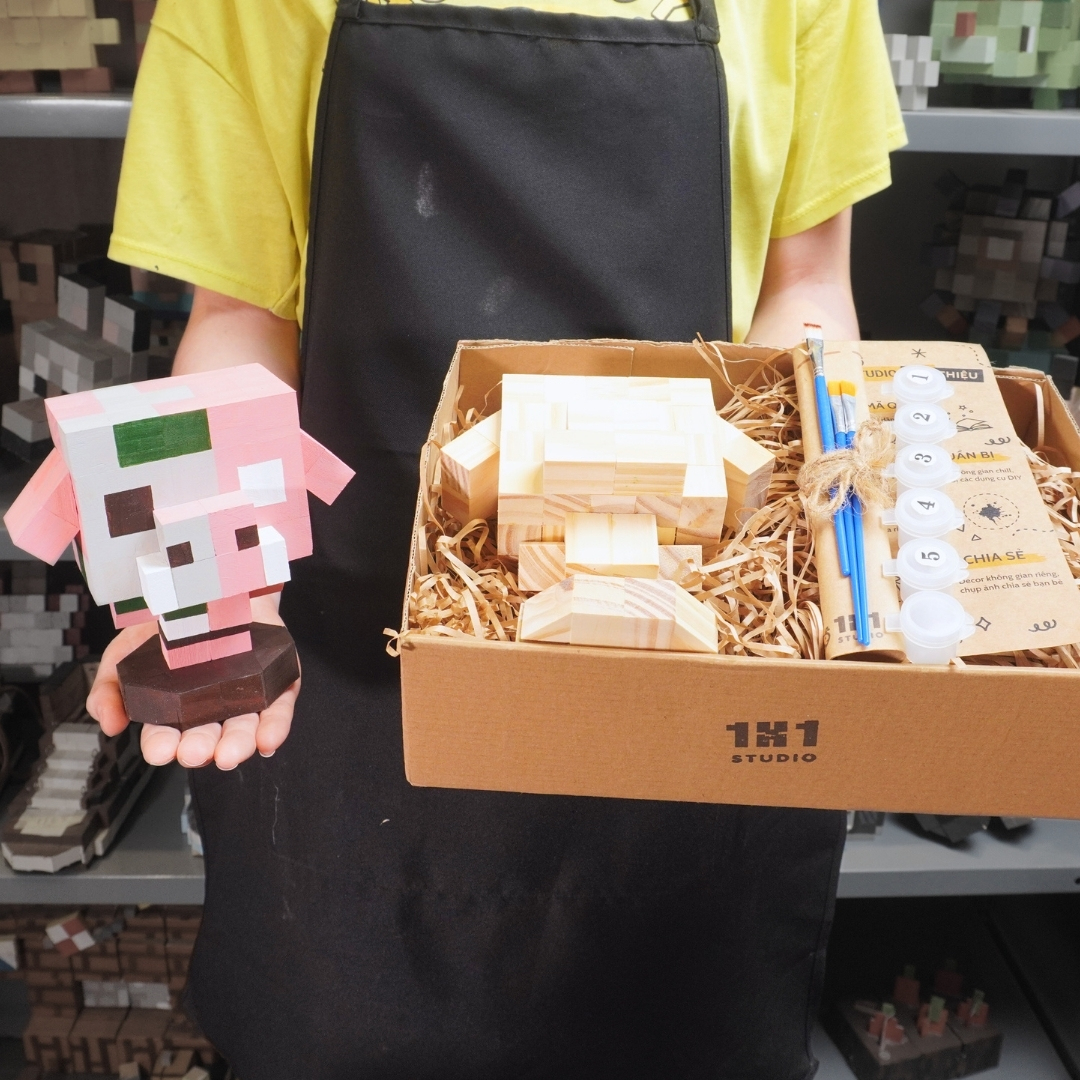 (DIY) Kit Tô Màu Minecraft Zombie Piglin (s)