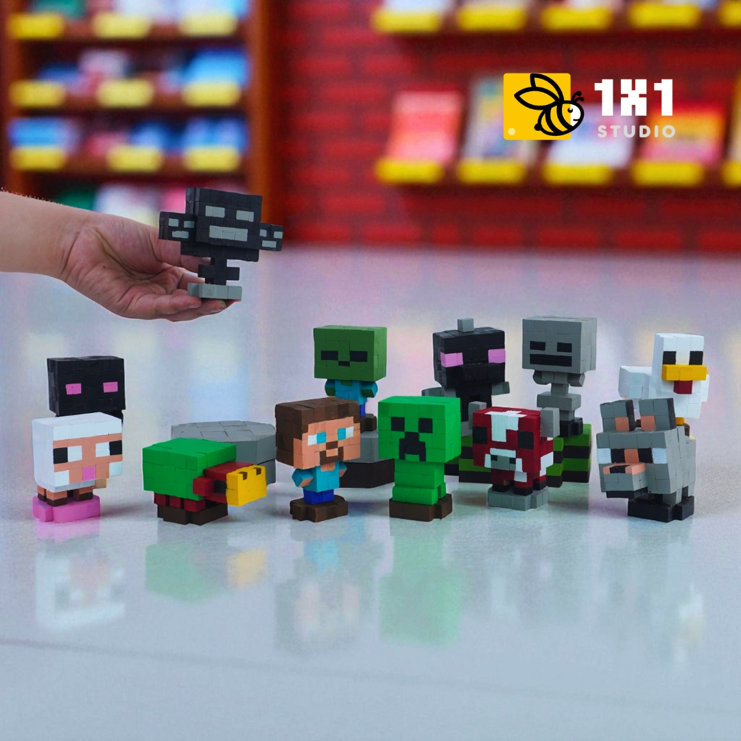 KIT Tự Làm 4 Mô Hình Minecraft (Thu Nhỏ)