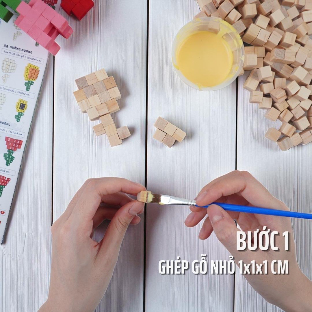 KIT Tự Làm 10 Mô Hình Hoa Gỗ THU NHỎ (40 mẫu)