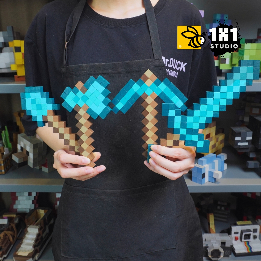 Bộ Chế Tạo 4 Trang Bị Minecraft Kim Cương (Thu Nhỏ)