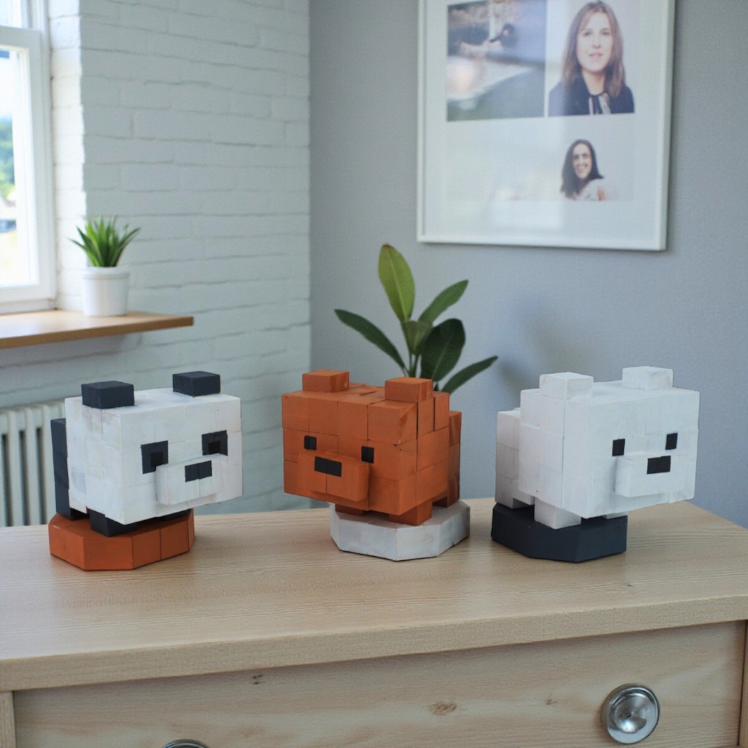 p9 - Mô Hình Gỗ Gấu Trúc (We bare bear)