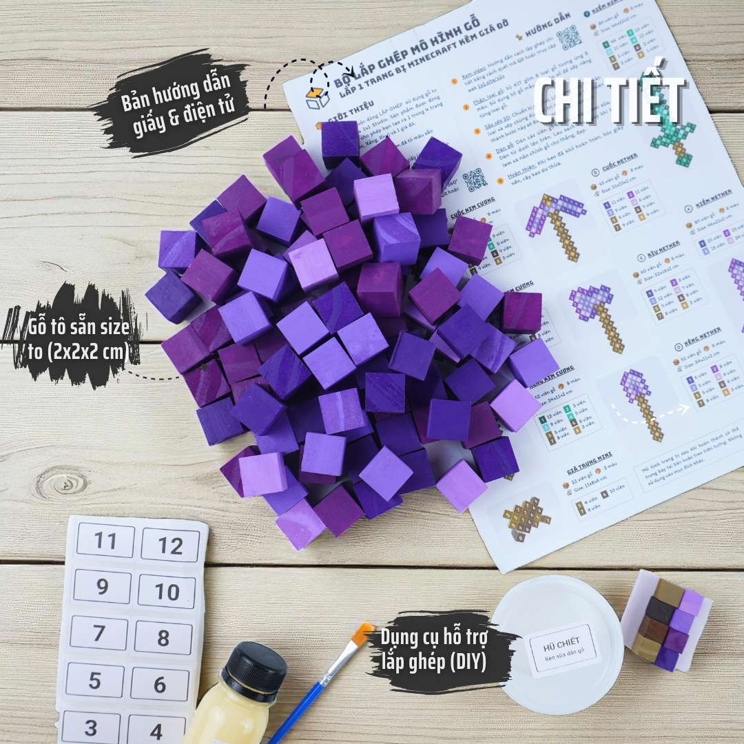 Bộ Lắp Ghép Trang Bị Minecraft Netherite (4 Mẫu)