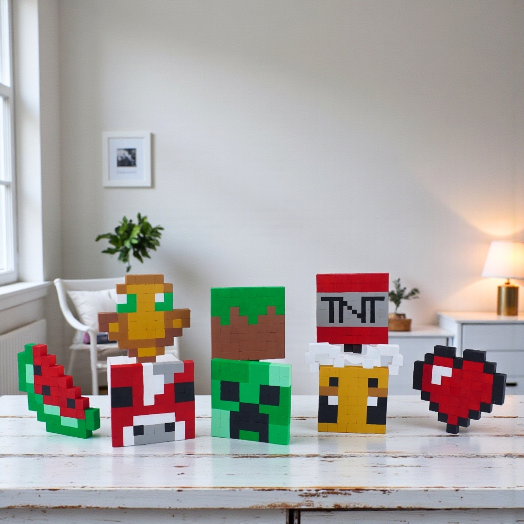 p4. Kit Tự Làm 6 Tranh Frame Minecraft Treo Tường / Wall decor (1cm)